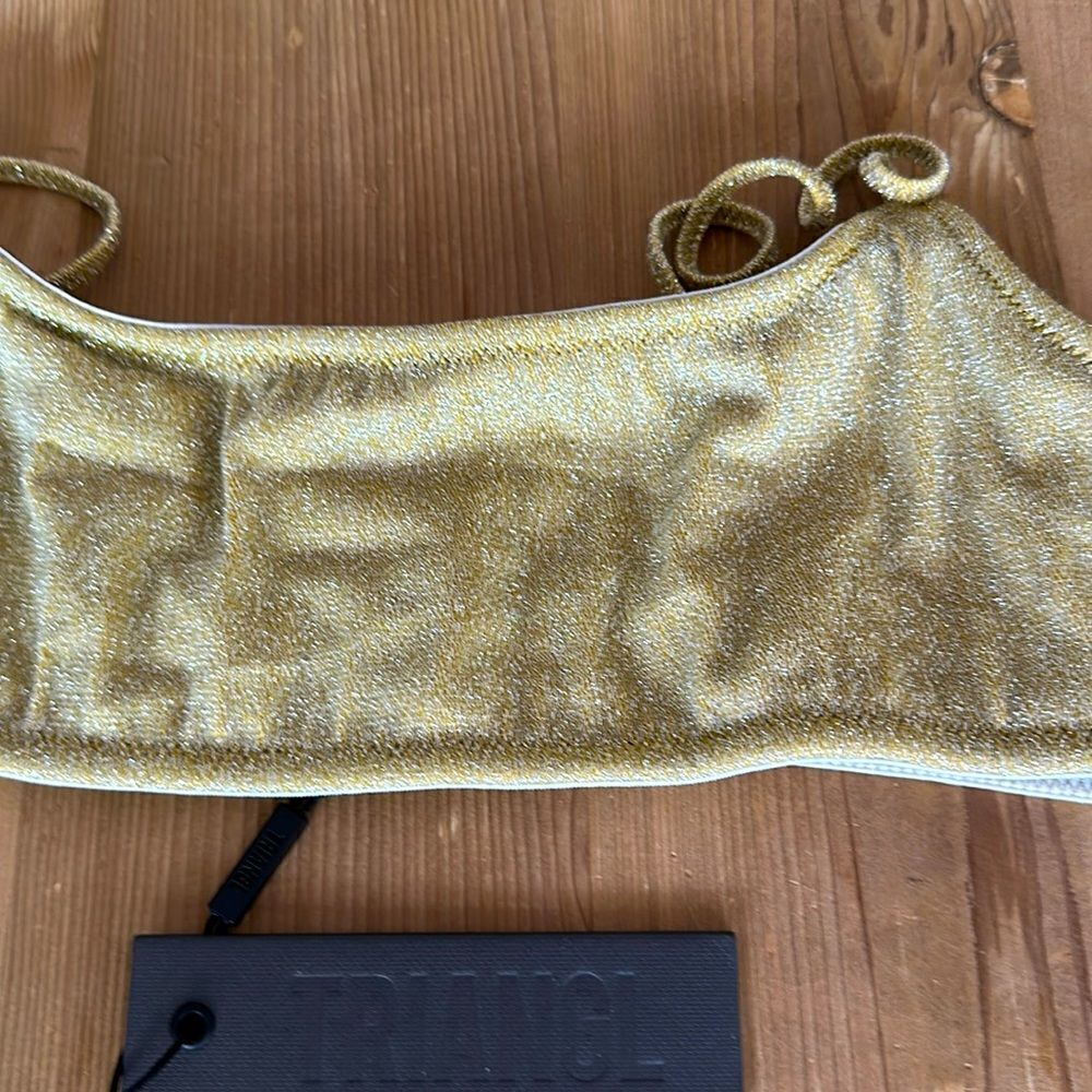 TRIANGL TOP ONLY MICA GOLD NEW WITH TAGS - Picture 4 of 7